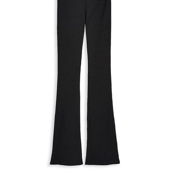 Topshop Wideleg Flare Ribbed Bottoms - Picture 3 of 4